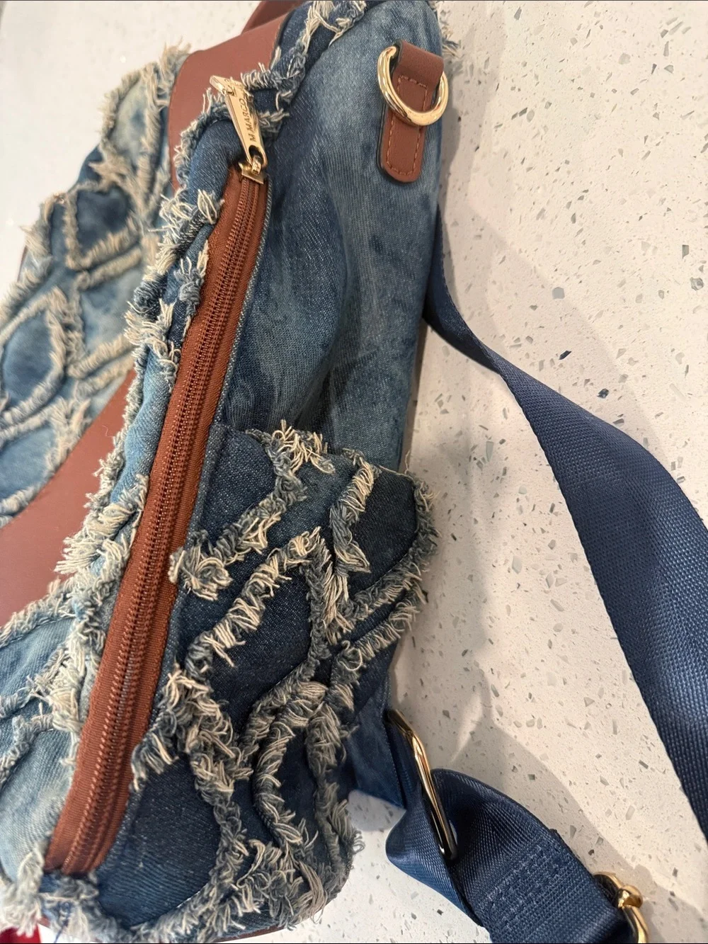 Marco by MKP collection denim backpack/shoulder bag